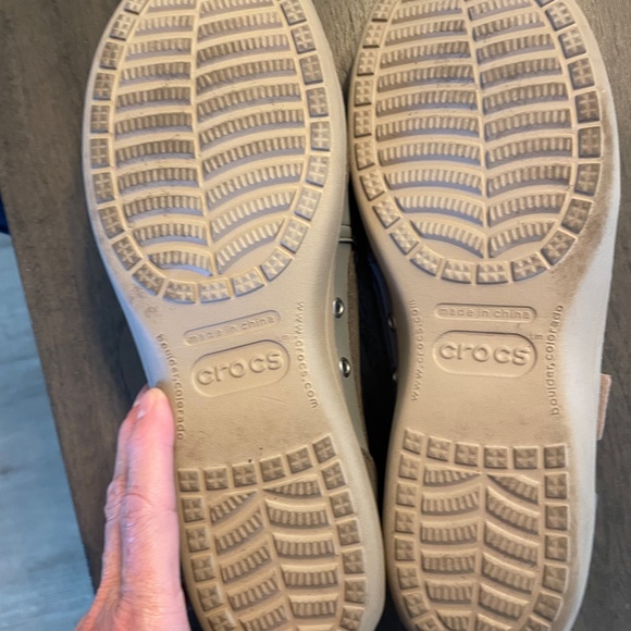 New Men's Leather Crocs Slip-On Loafers, Sz 12M - Picture 3 of 5